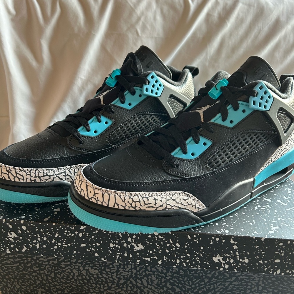 Nike Jordan Spizike low Black and Teal Men’s Basketball Sneakers air jordans